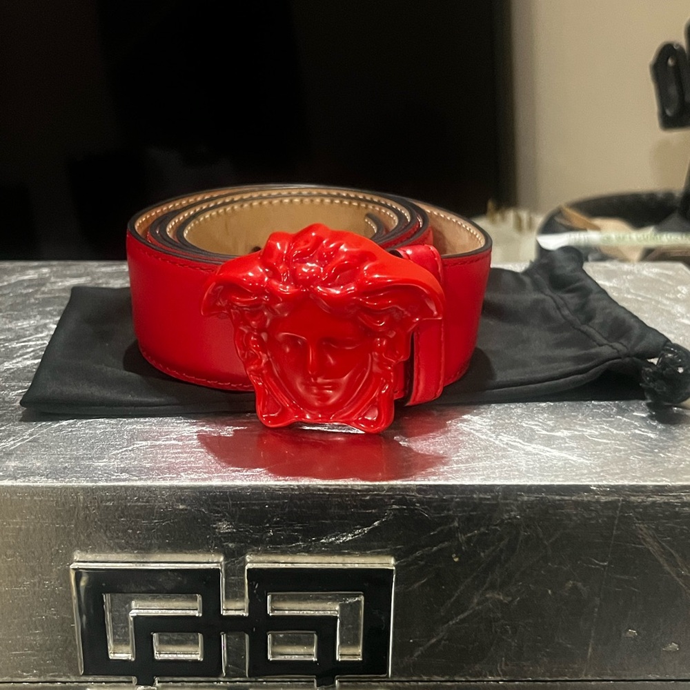 Versace Bold Red Medusa Belt